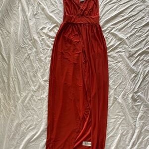 Elegant Red Maxi Dress